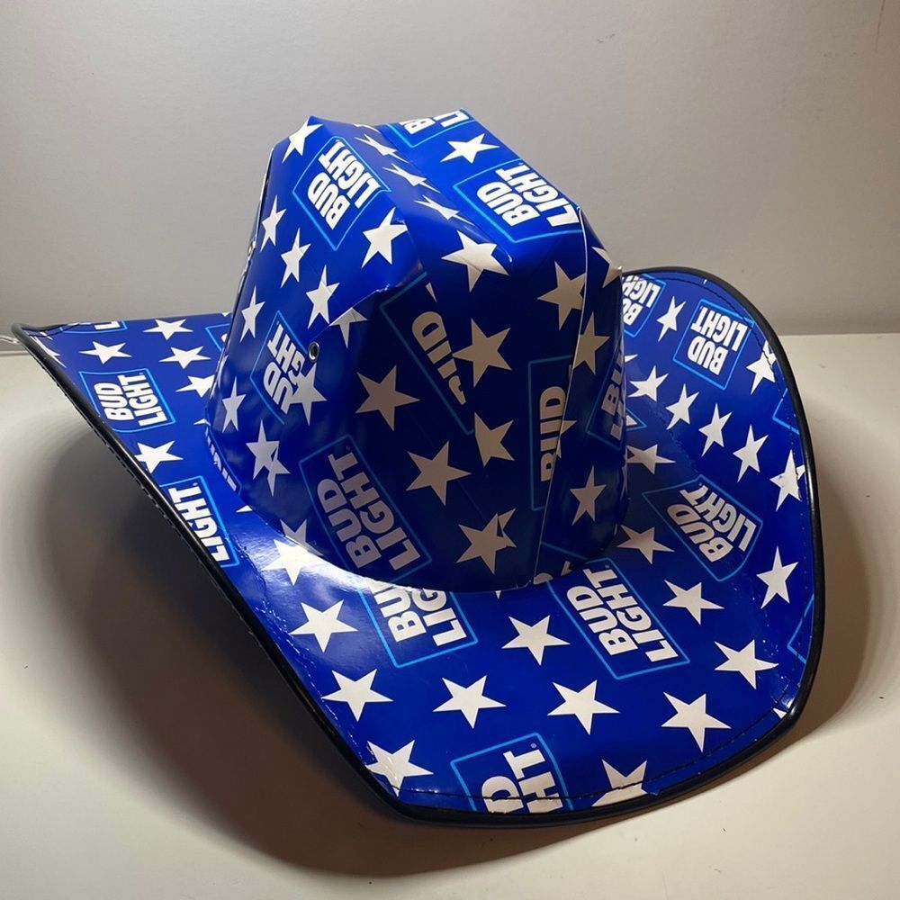 Bud Light Logo Blue White Cowboy Hat